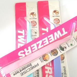 🆕 NEW 2/15$ 1 pc Standard CurvedTweezers with Protector Cap (Light Pink)